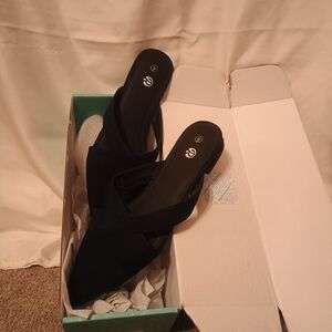 Elegant Navy Blue Women's Mules